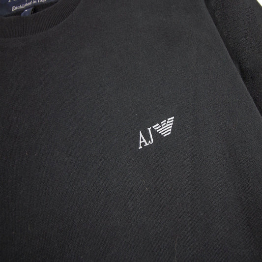 Armani Jeans Basic Logo Crew Sweatshirt Black