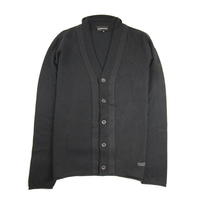 Emporio Armani Rubber Logo Cardigan Black