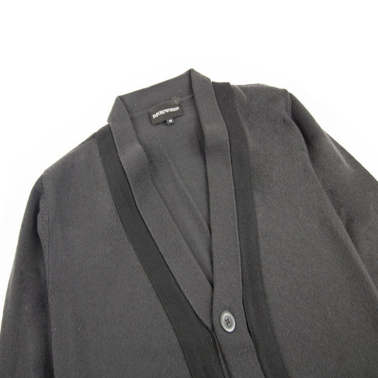Emporio Armani Rubber Logo Cardigan Dark Grey