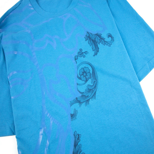 Versace Collection Half Medusa Crew Neck T Shirt Turquoise