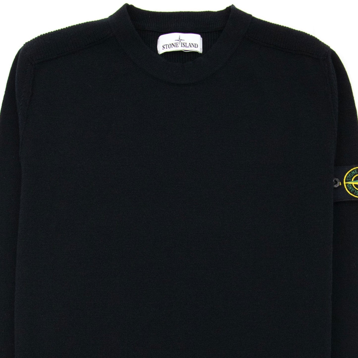 Stone Island Crew Neck Knitted Sweatshirt Black V0029