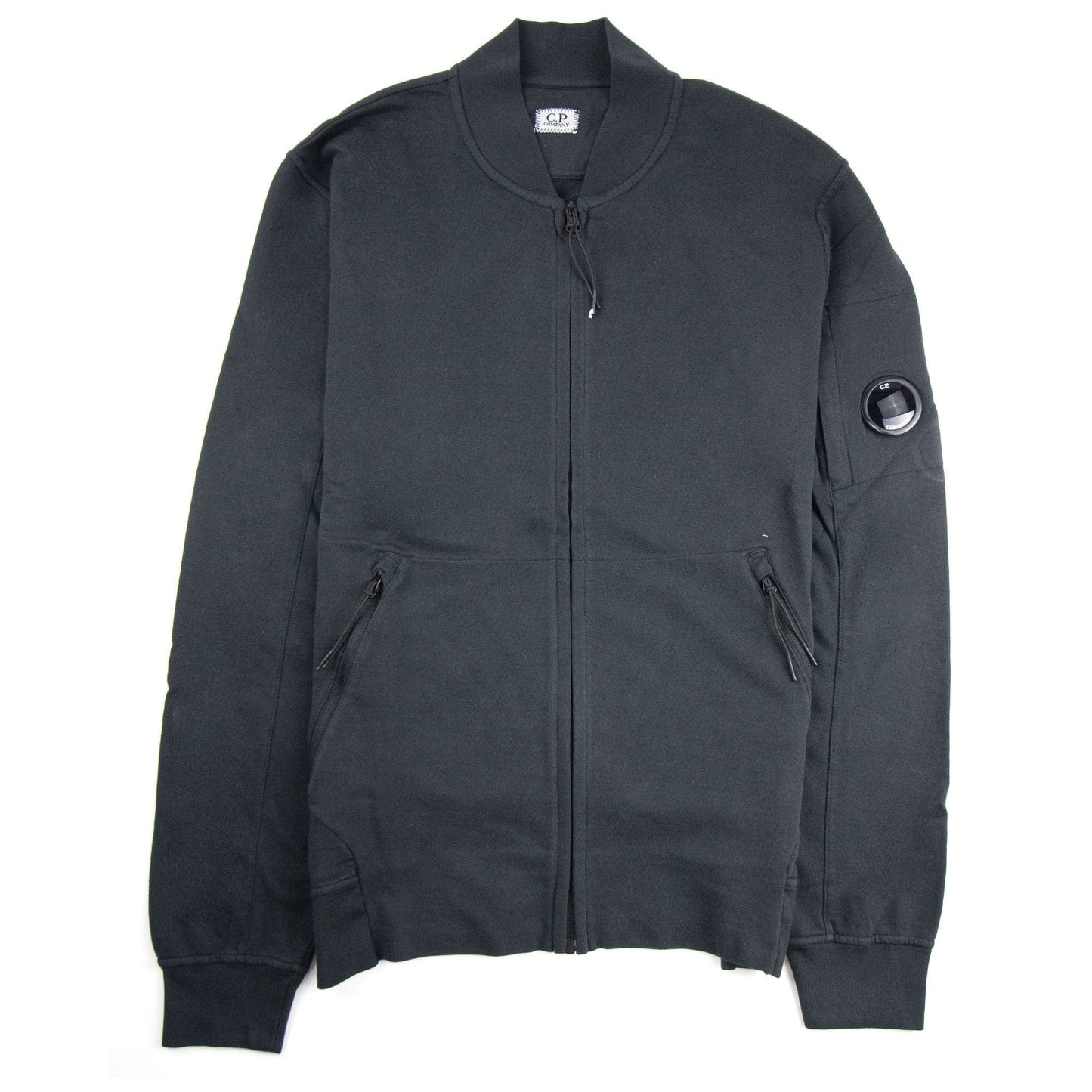 Cp Company Funnel Neck Watch-viewer Lens Zip Up Sweatshirt Black 392