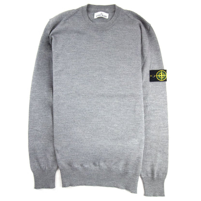 Stone Island 524c4 Crewneck Wool Knit Grey V0060