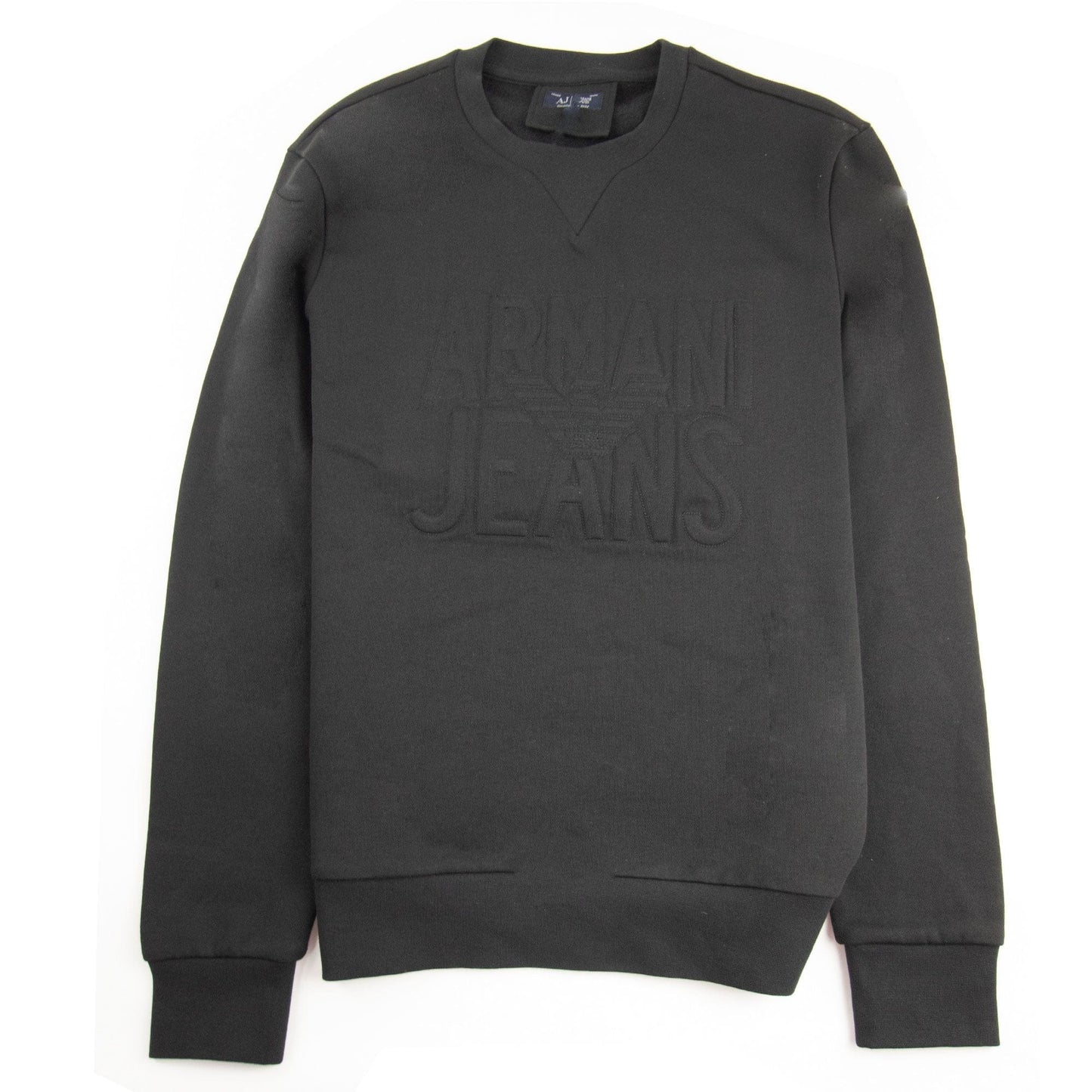 Armani Jeans Embossed Crewneck Sweet Shirt Nero