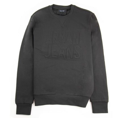 Armani Jeans Embossed Crewneck Sweet Shirt Nero