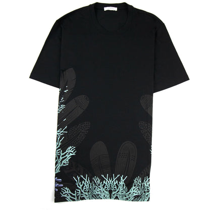 Versace Collection Branch Print T-shirt Black