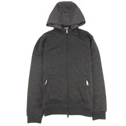 Armani Jeans Embossed Hoody Jacket Black