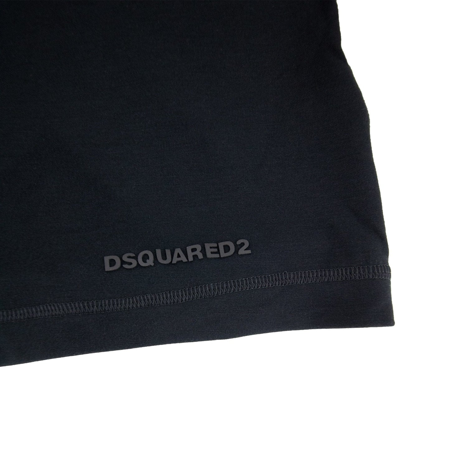 Dsquared2 Rubber Logo Stretchy Shorts Black