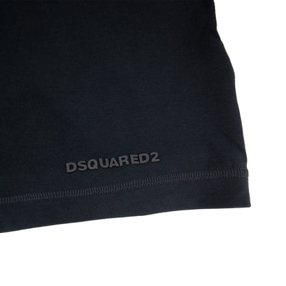 Dsquared2 Rubber Logo Stretchy Shorts Black