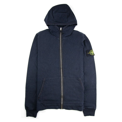 Stone Island Zip Up Hoodied Sweatshirt Navy V0120