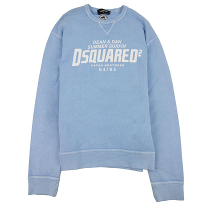 Dsquared2 64/95 Logo Crew Neck Sweatshirt Sky Blue