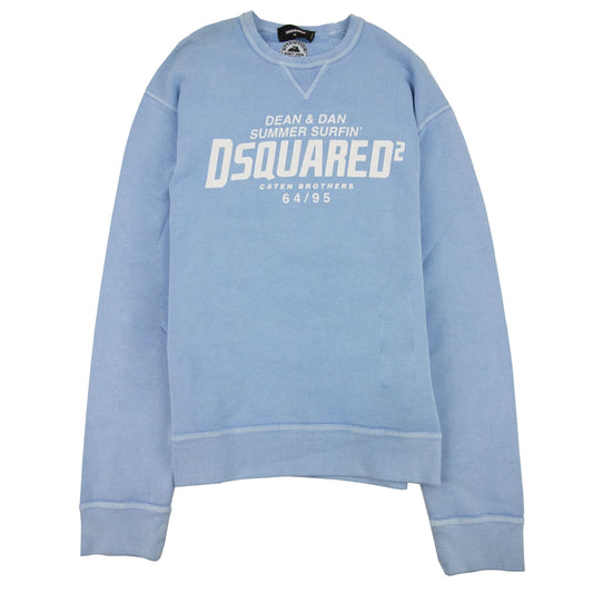 Dsquared2 64/95 Logo Crew Neck Sweatshirt Sky Blue