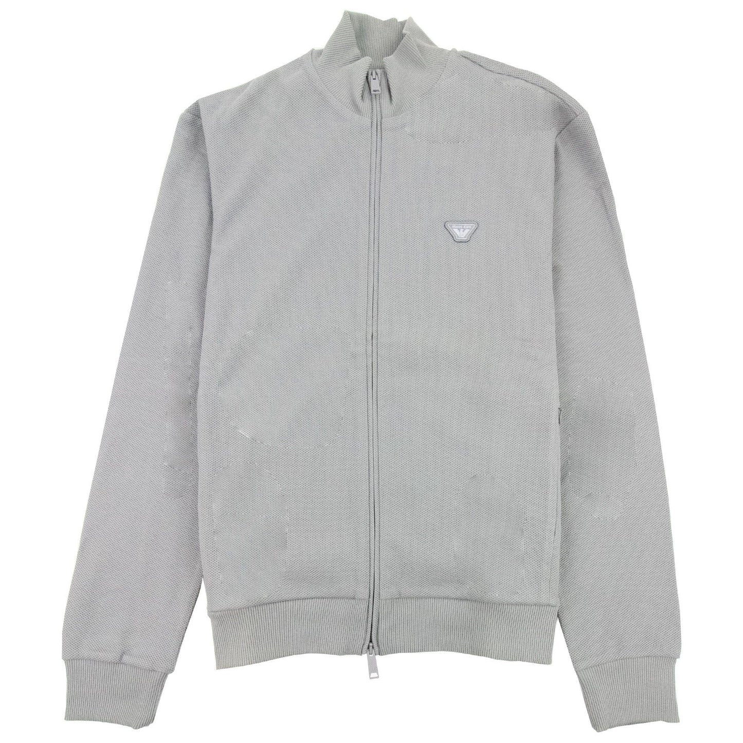 Armani Jeans Logo Funnel Neck Sweatshirt Grey