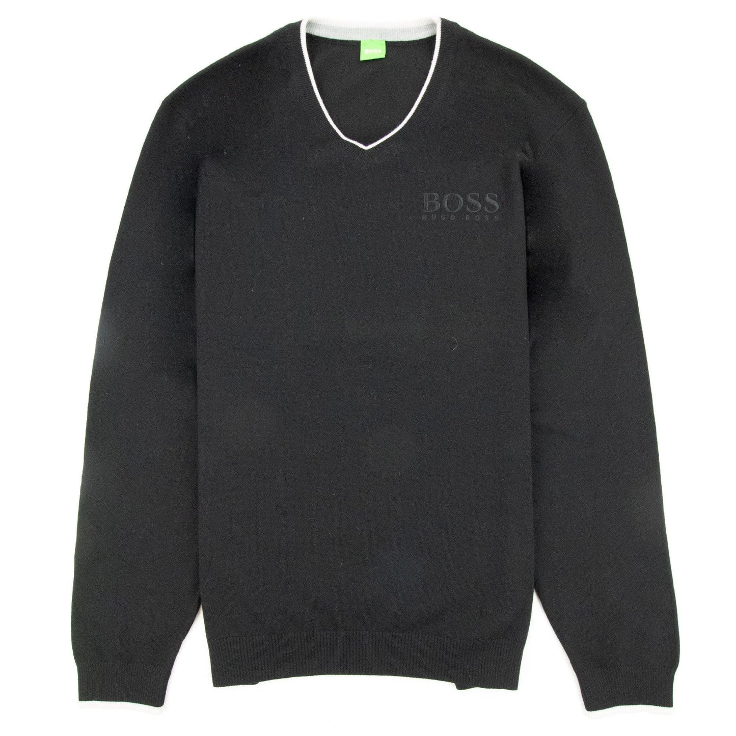 Hugo Boss V Neck Knitted Sweatshirt Black
