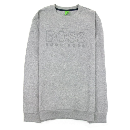 Hugo Boss Rubber Logo Crewneck Sweatshirt Grey 059