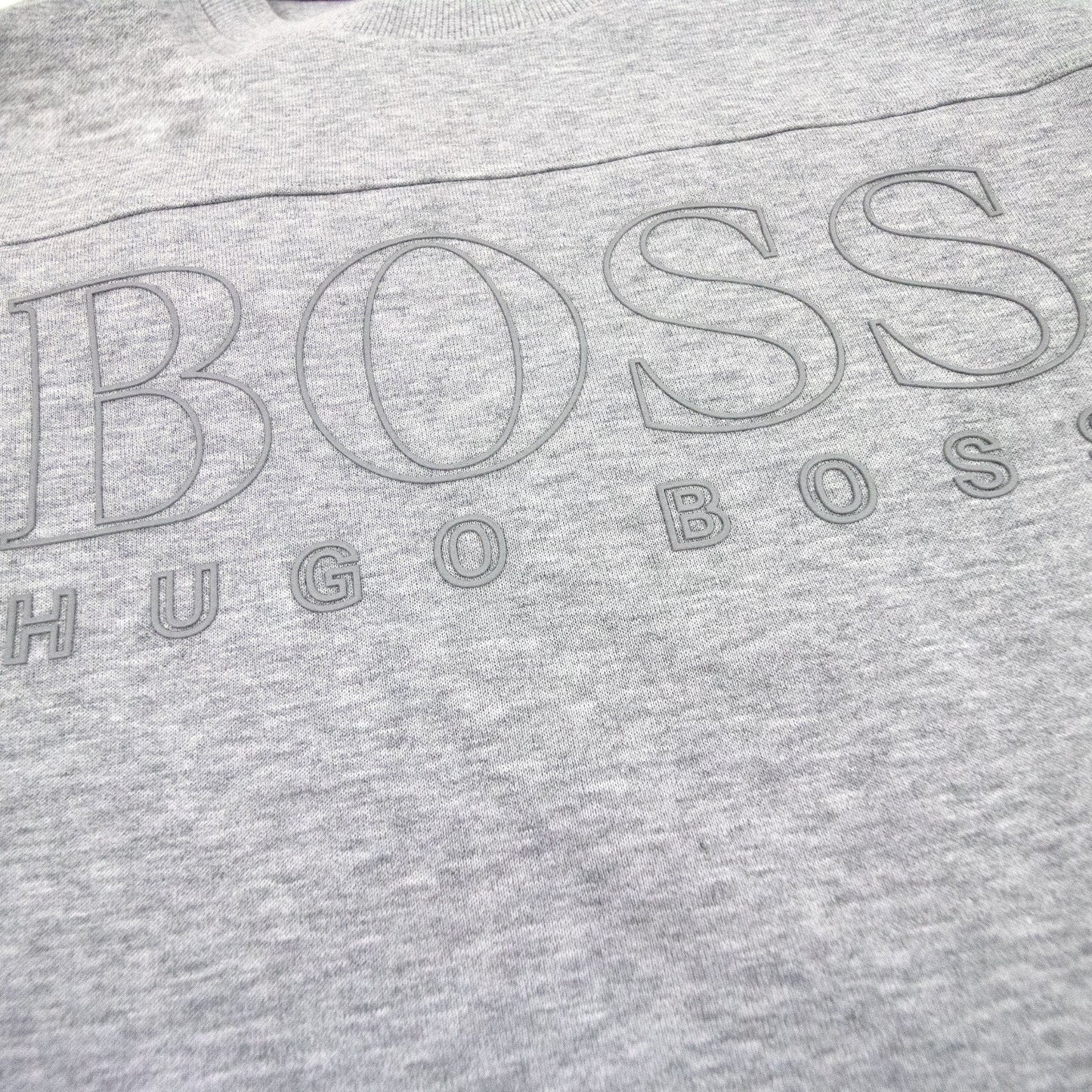 Hugo Boss Rubber Logo Crewneck Sweatshirt Grey 059