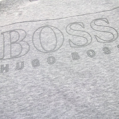 Hugo Boss Rubber Logo Crewneck Sweatshirt Grey 059