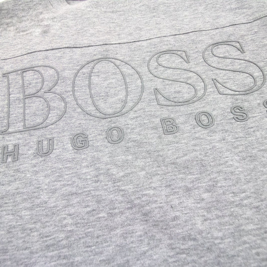 Hugo Boss Rubber Logo Crewneck Sweatshirt Grey 059