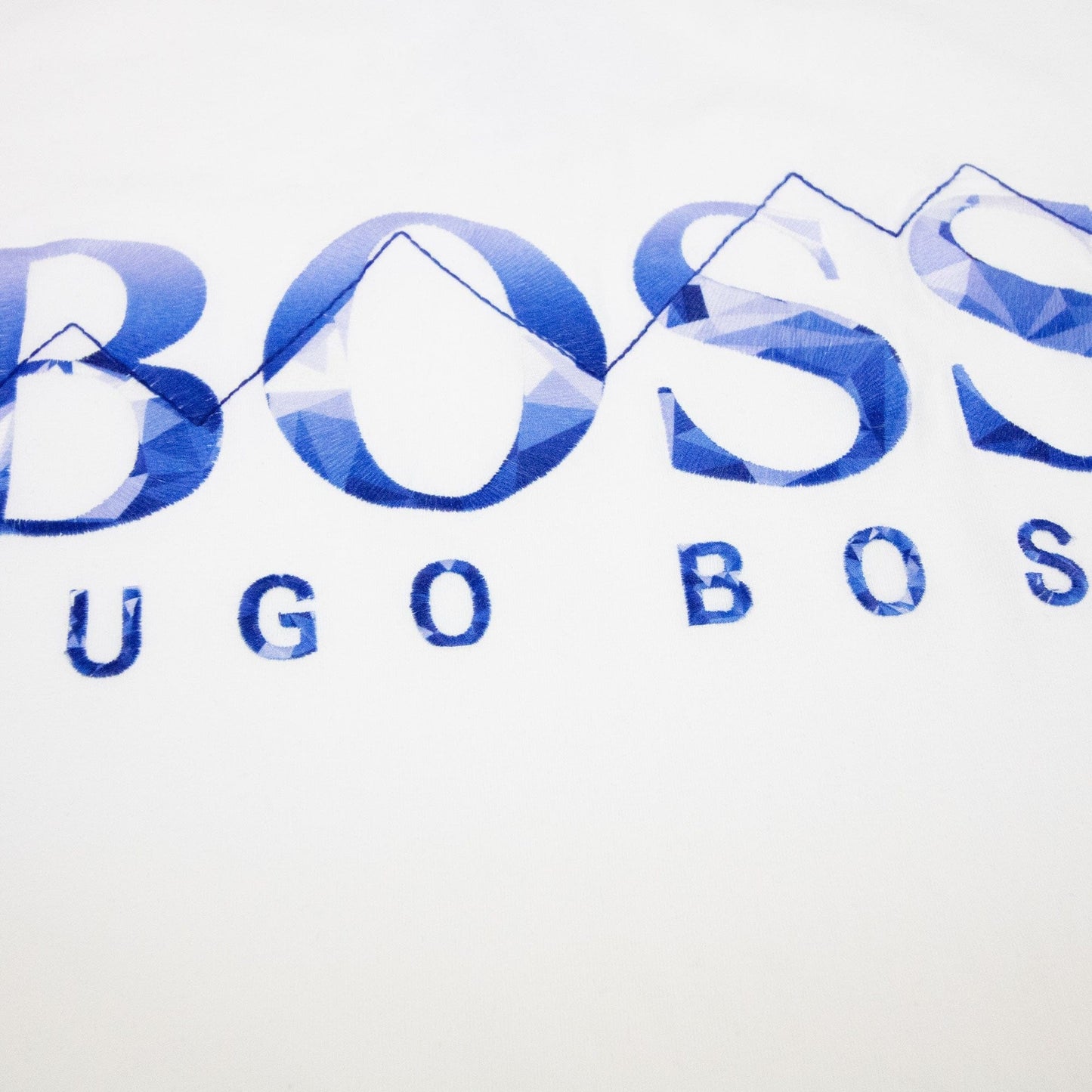 Hugo Boss Embroidered Logo Tee 7 T Shirt White 001