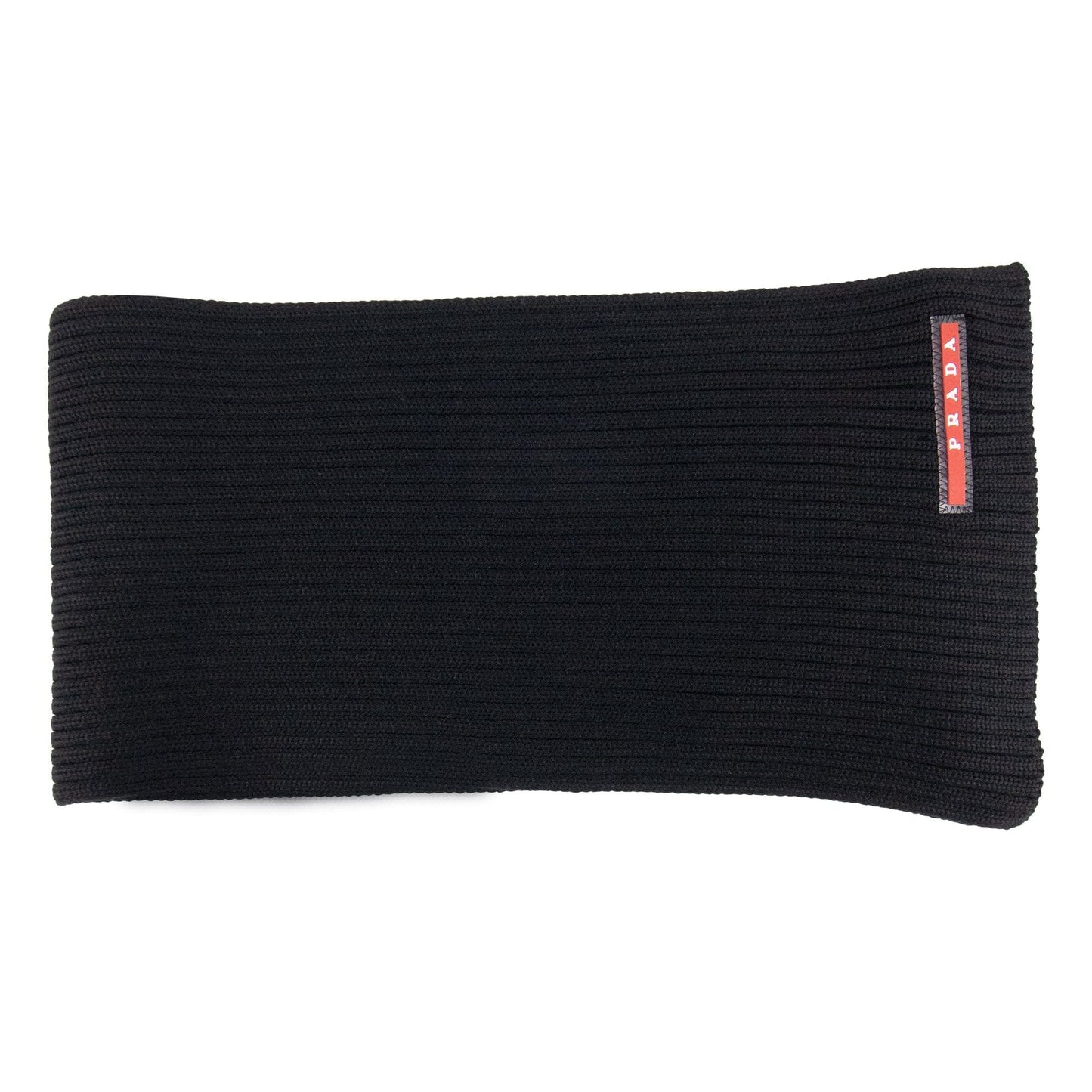Prada Ribbed Scarf Black
