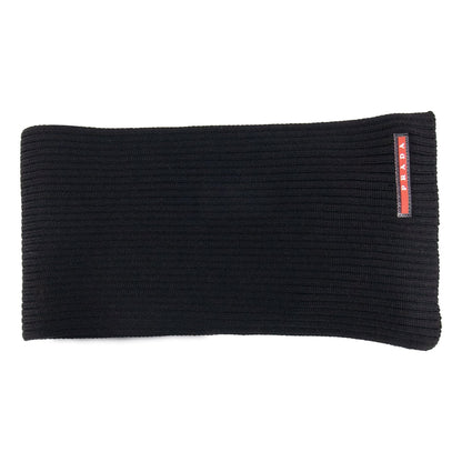 Prada Ribbed Scarf Black
