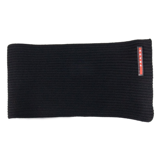 Prada Ribbed Scarf Black