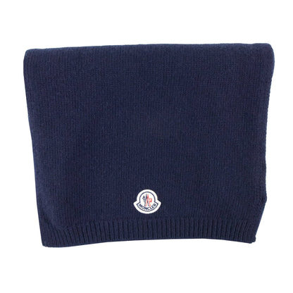 Moncler Front Logo Patch Scarf Navy 778
