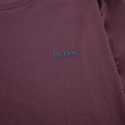 Hugo Boss Small Logo Long Sleeve Togn Burgundy