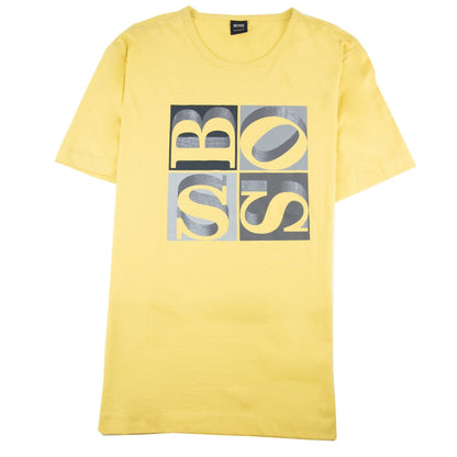Hugo Boss Terni 57 Box Logo T Shirt Yellow