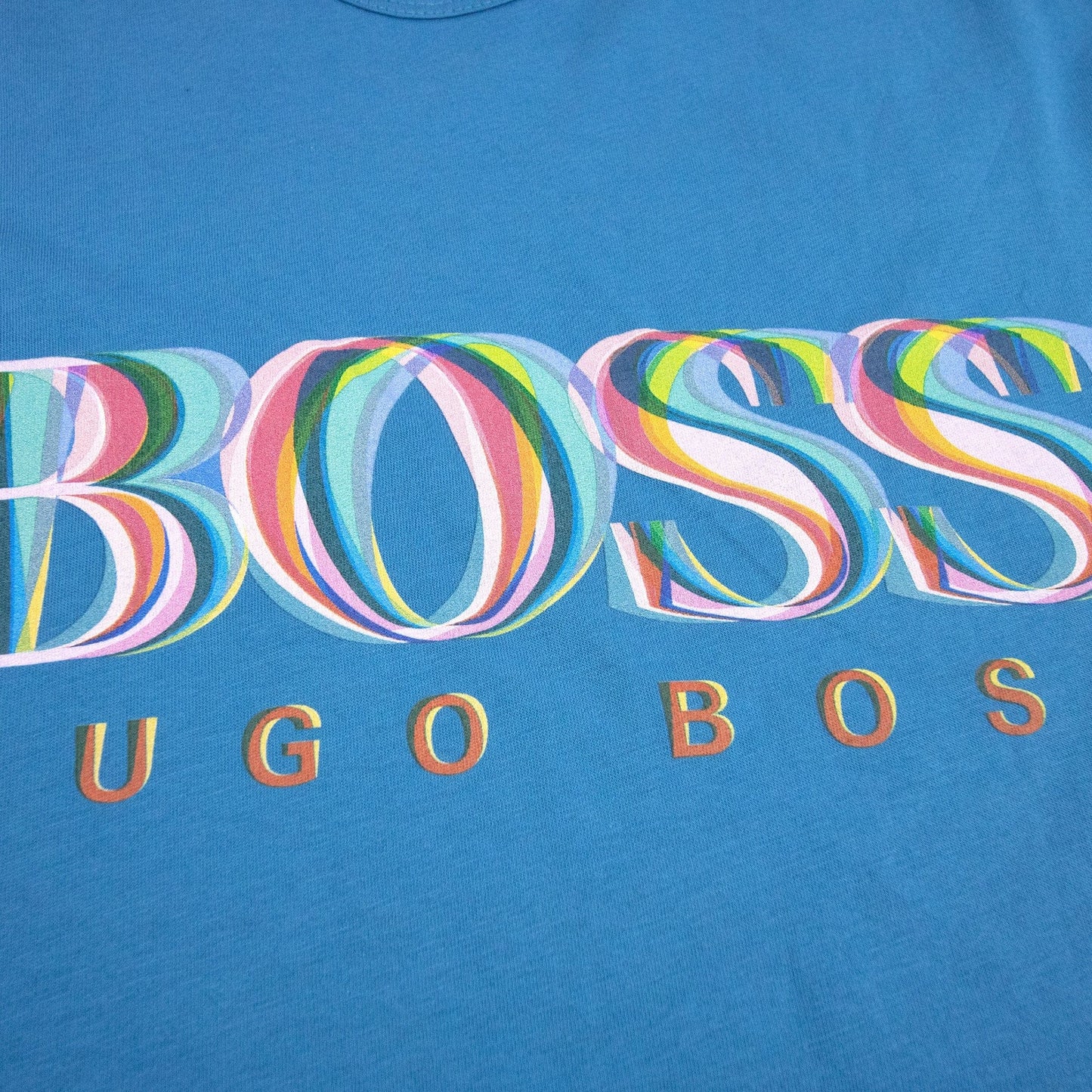Hugo Boss Tee 7 Logo T Shirt Blue