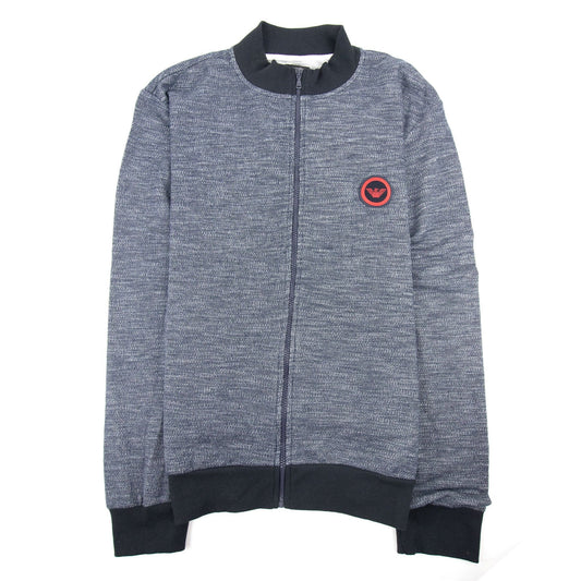 Emporio Armani Emboriodered Logo Funnel Neck Blue Marl SA30