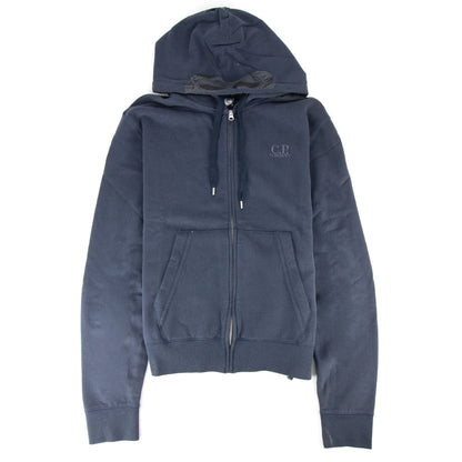 Cp Company Embroidered Log Goggle Print Hoody Navy 881 SA30