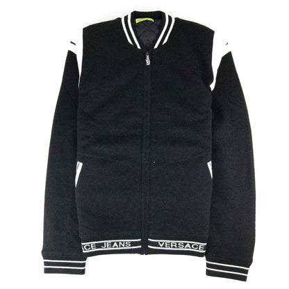 Versace Jeans Filato Wool Bomber Sweatshirt Black SA30