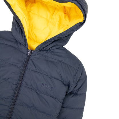 Hugo Boss Kids Reversible Padded Jacket Navy/yellow