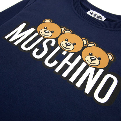 Moschino Kids Teddy Bear Sweatshirt Blue Navy 40016