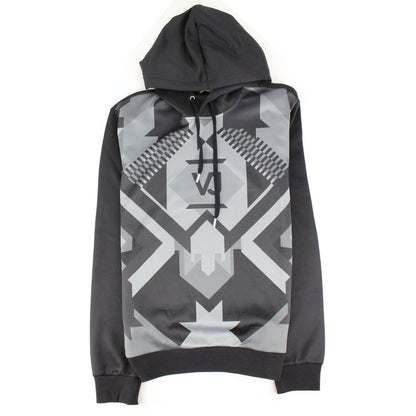 Versace Jeans Geometric Hoodied Sweatshirt Black