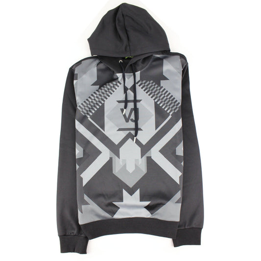Versace Jeans Geometric Hoodied Sweatshirt Black