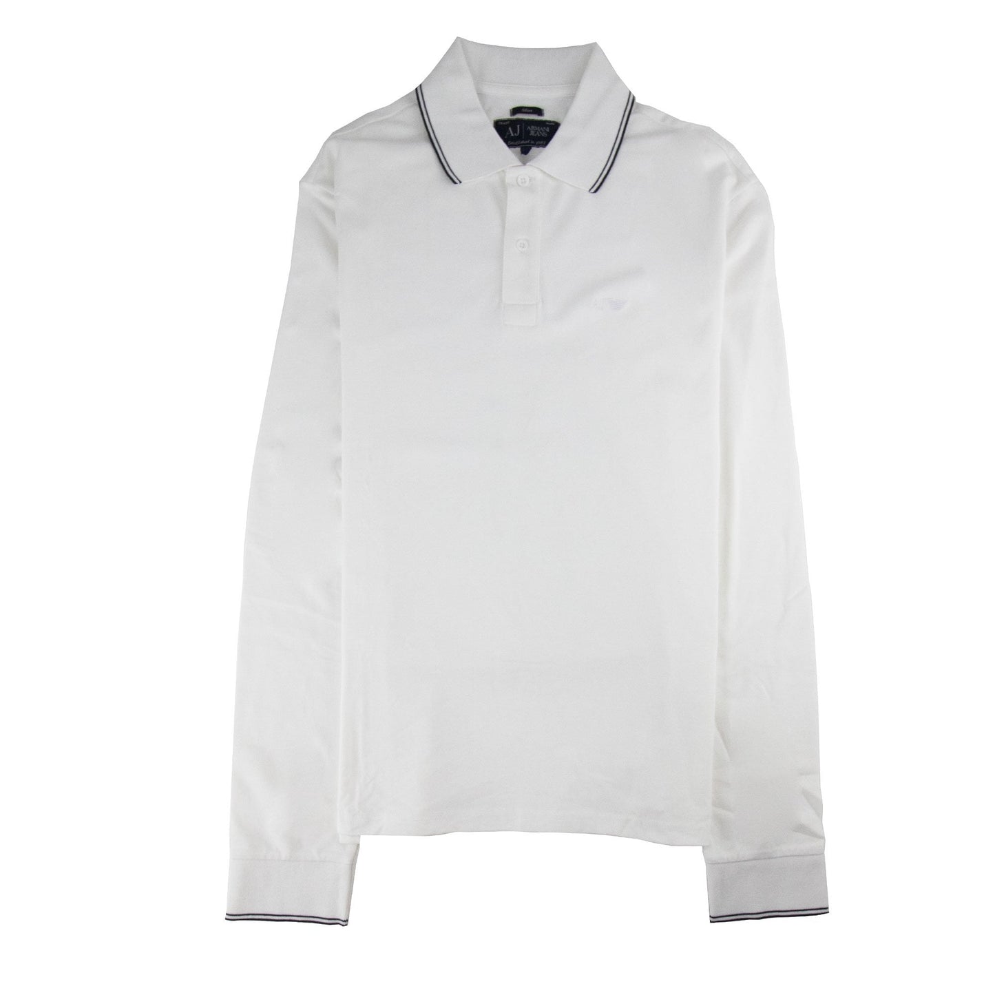 Armani Jeans Aj Embossed Logo L/s Polo White