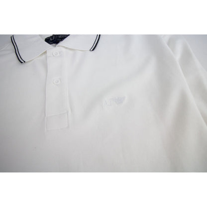 Armani Jeans Aj Embossed Logo L/s Polo White