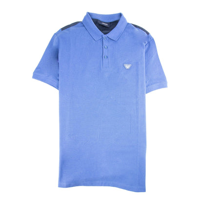 Armani Jeans Eagle Logo S/s Polo Blue Avio