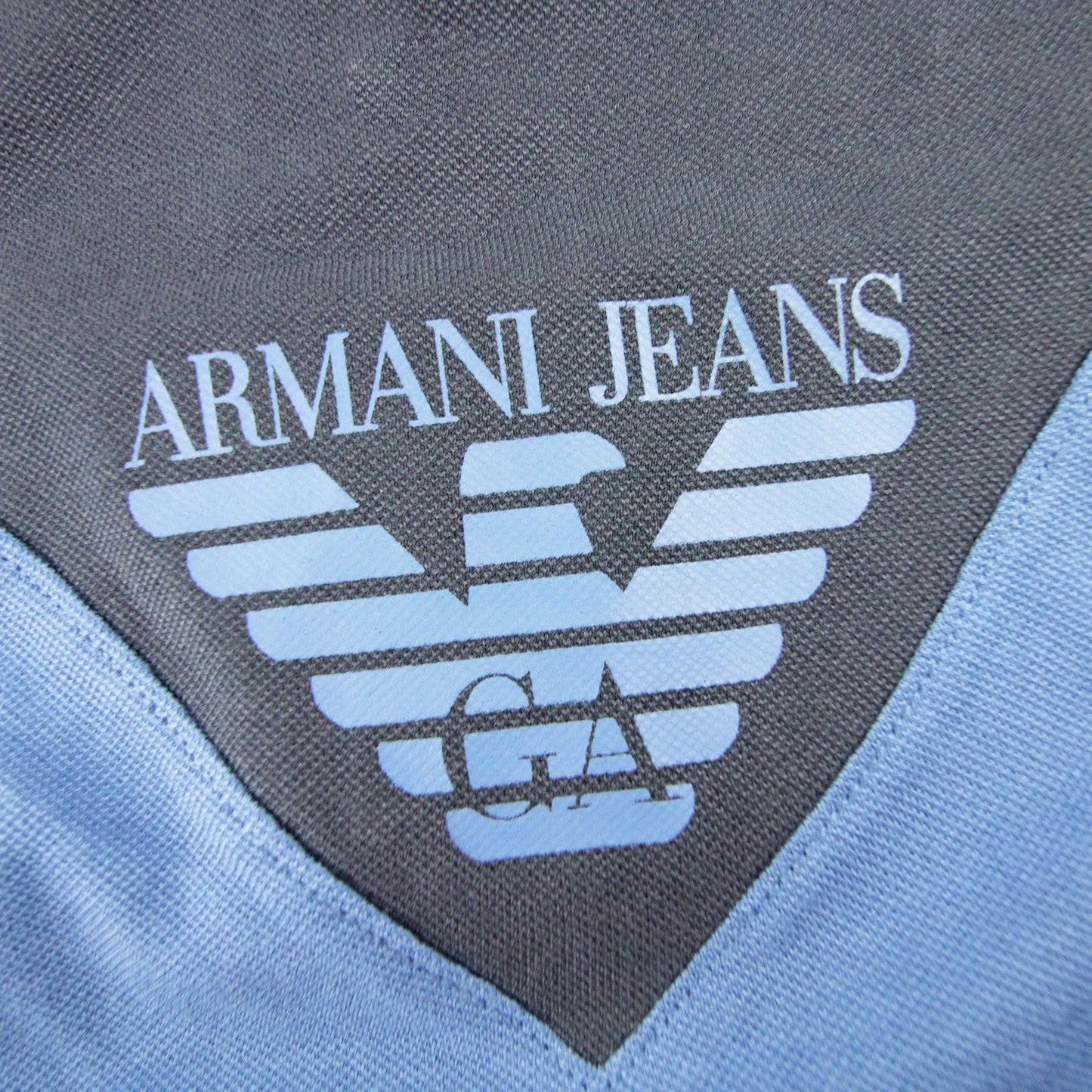 Armani Jeans Eagle Logo S/s Polo Blue Avio