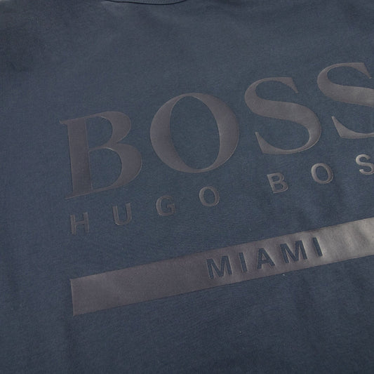Hugo Boss Tee City Logo T Shirt Navy