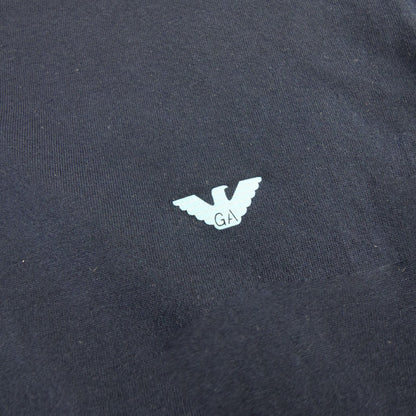 Emporio Armani Eagle Logo V Neck T Shirt Navy