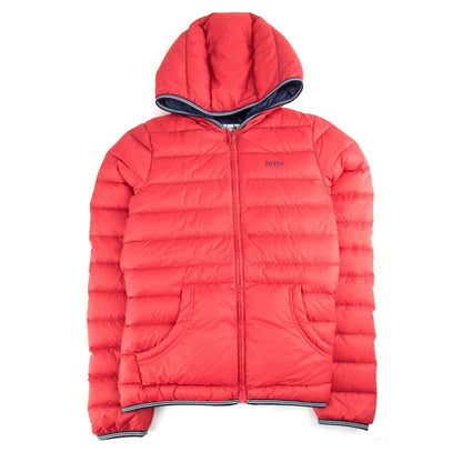 Hugo Boss Small Logo Puffer Jacket Red