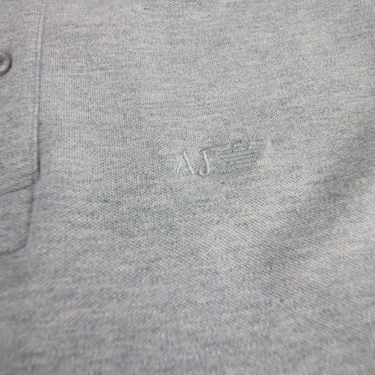 Armani Jeans Aj Embossed Logo L/s Polo Light Grey