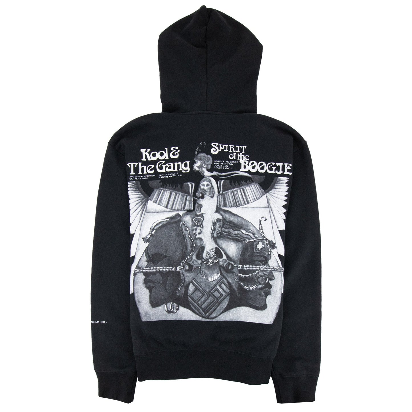 Moncler Embroidered Fragment Logo Hoodied Sweatshirt Black 999