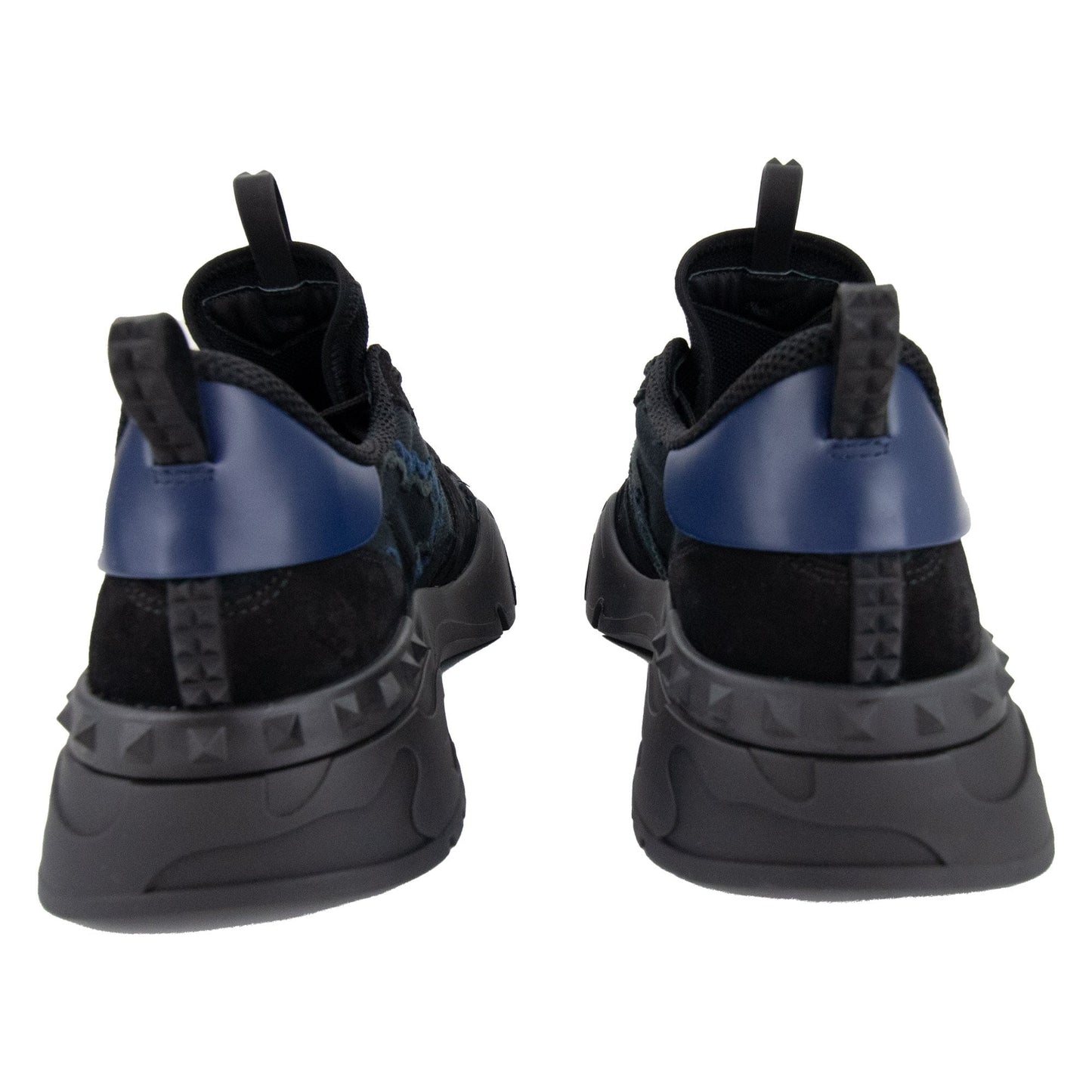 Valentino Rockrunner Plus Suede Mesh Trainers Nero