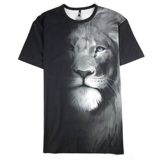 Versace Versus Lion Fade Crewneck T Shirt Black