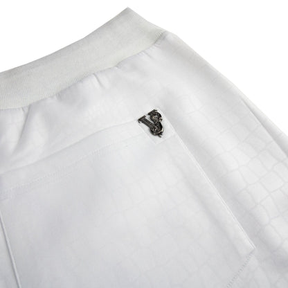 Versace Jeans Neoprene Scuba Metal Logo Shorts White