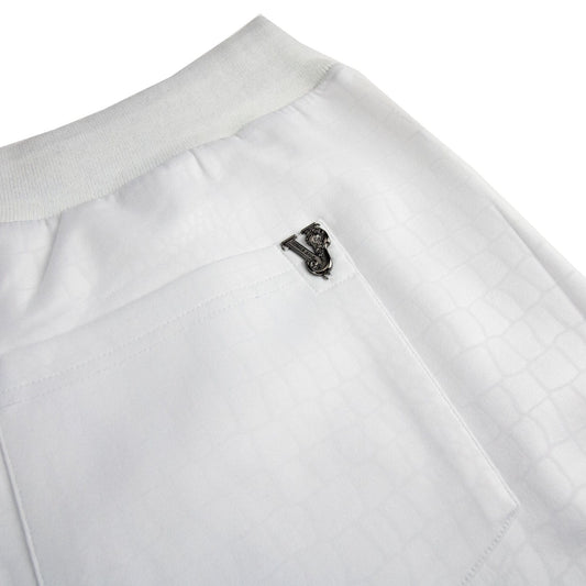 Versace Jeans Neoprene Scuba Metal Logo Shorts White